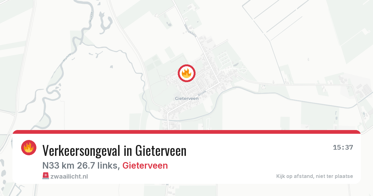 Verkeersongeval in Gieterveen — 9 jun 2026