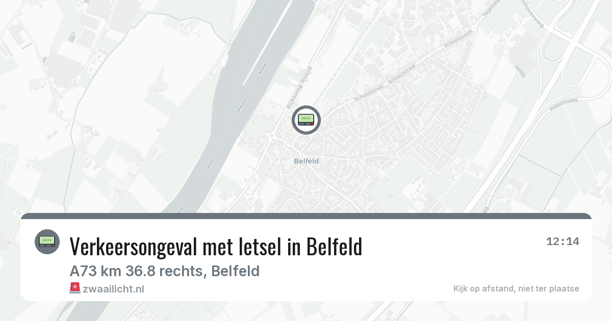 Verkeersongeval met letsel in Belfeld — 20 apr 2026