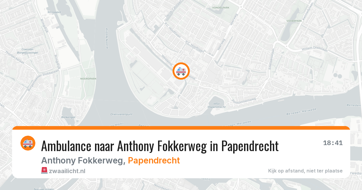 Ambulance naar Anthony Fokkerweg in Papendrecht — 6 jul 2026