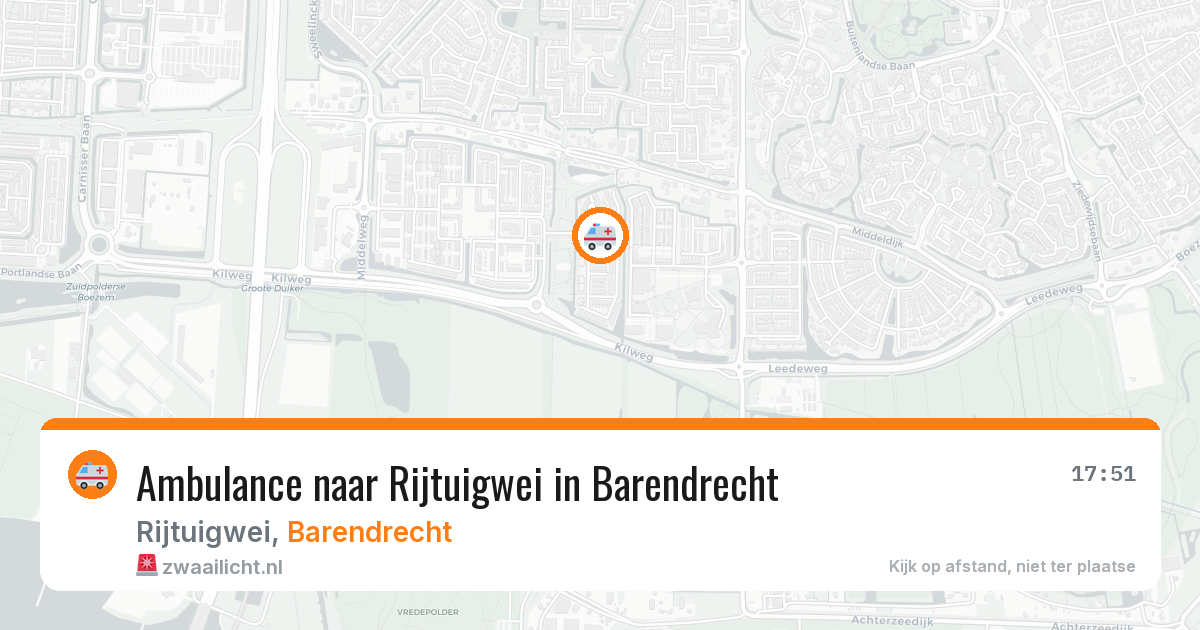 Ambulance naar Rijtuigwei in Barendrecht — 13 jun 2026