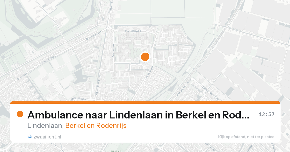 Ambulance naar Lindenlaan in Berkel en Rodenrijs — 29 mei 2026