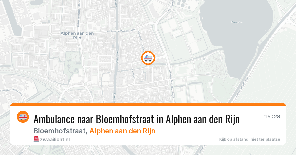 Ambulance naar Bloemhofstraat in Alphen aan den Rijn — 29 apr 2026
