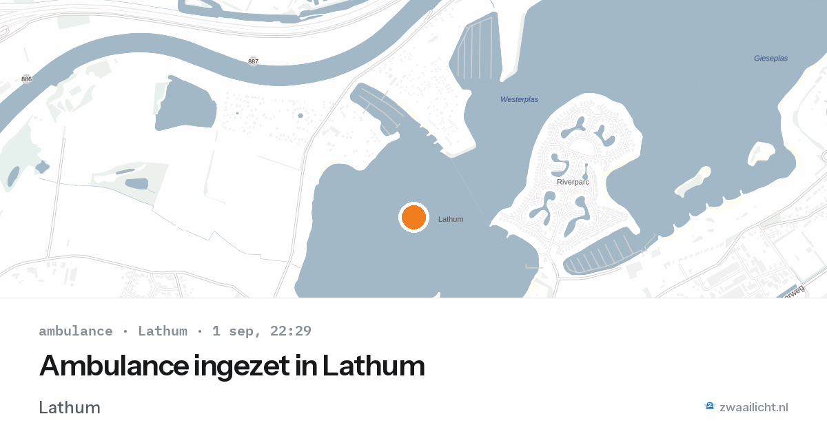 Ambulance ingezet in Lathum — 1 sep 2026