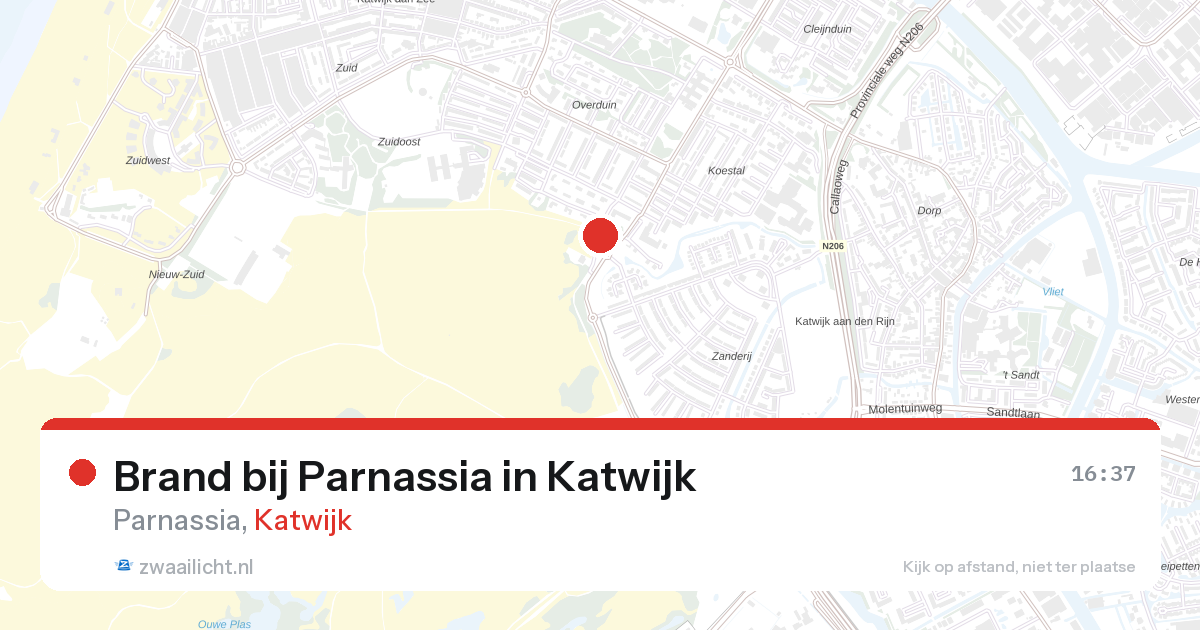 Brand bij Parnassia in Katwijk — 3 mrt 2026