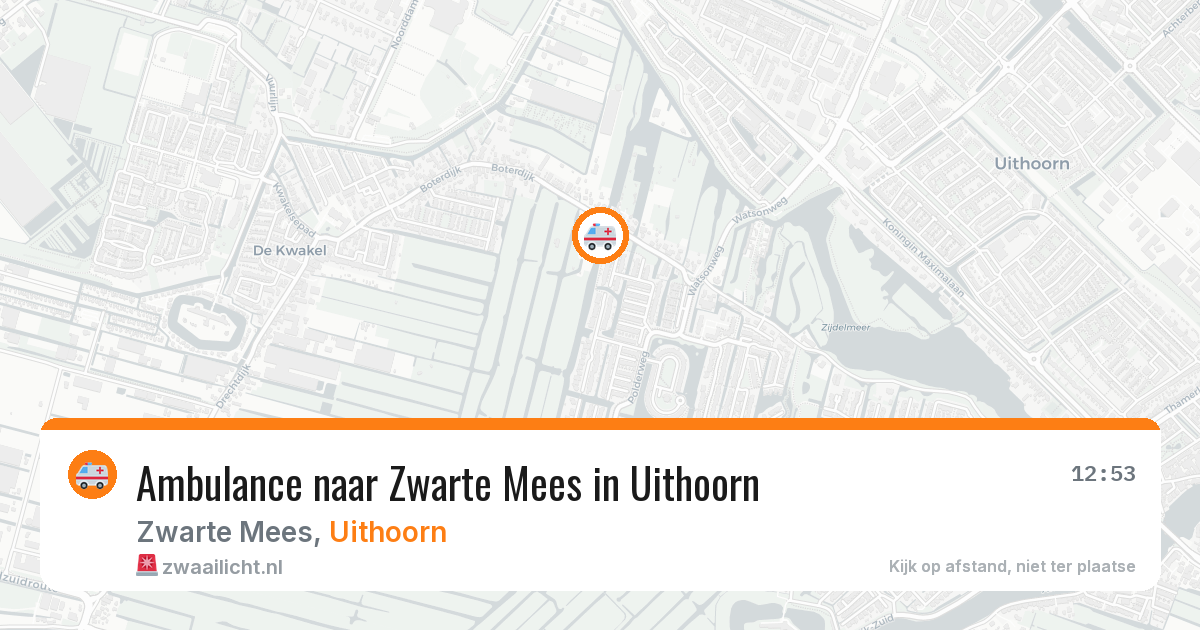 Ambulance naar Zwarte Mees in Uithoorn — 7 mei 2026