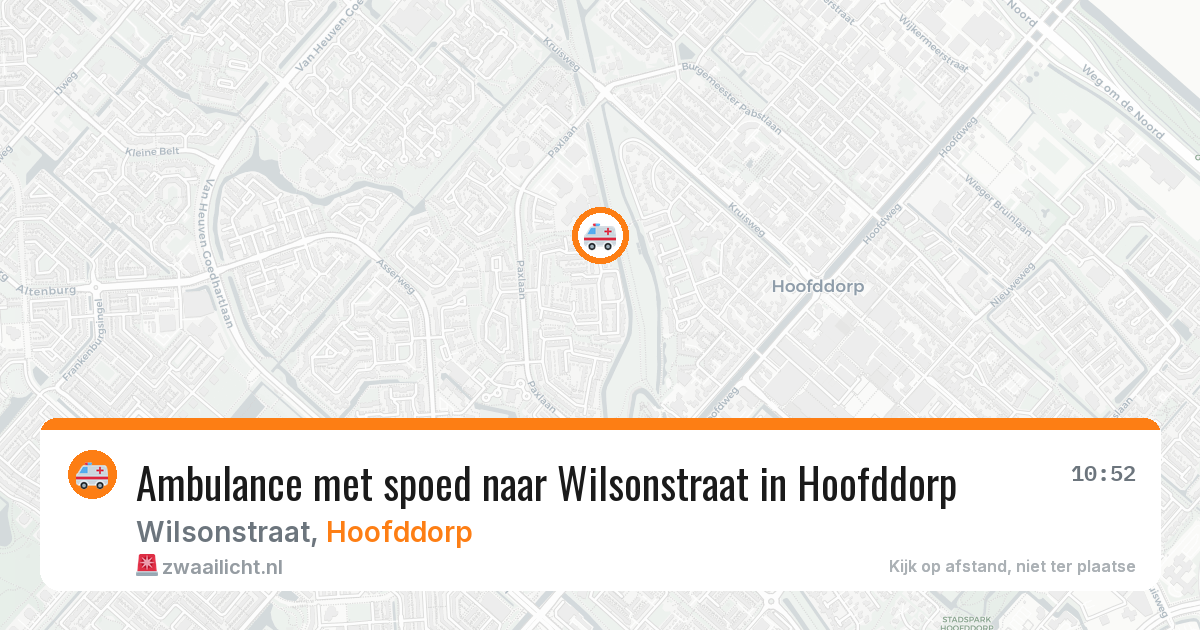 Ambulance met spoed naar Wilsonstraat in Hoofddorp — 21 feb 2026