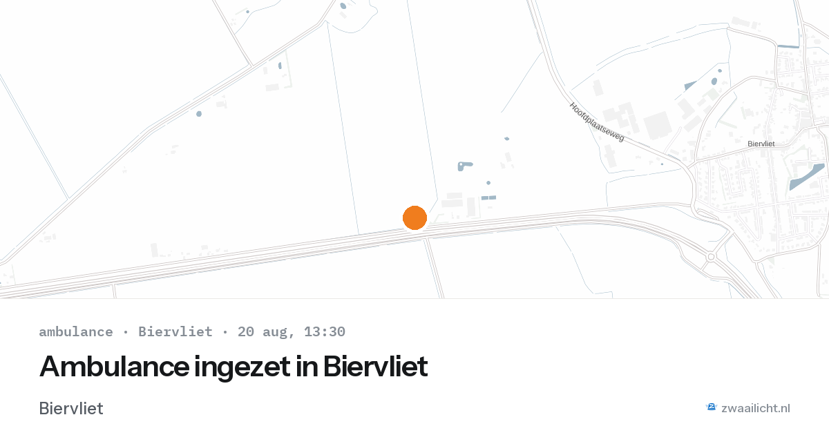 Ambulance ingezet in Biervliet — 20 aug 2026
