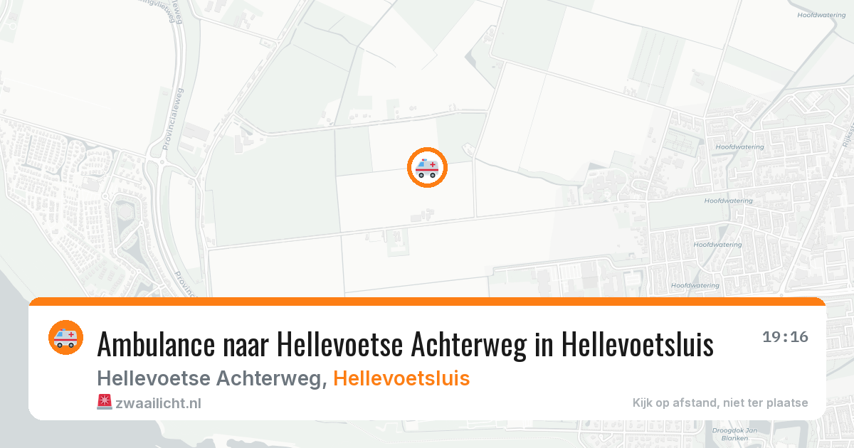 Ambulance naar Hellevoetse Achterweg in Hellevoetsluis — 14 aug 2026