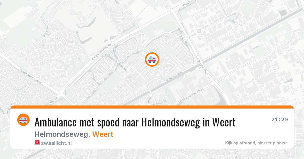 Ambulance met spoed naar Helmondseweg in Weert — 5 aug 2026