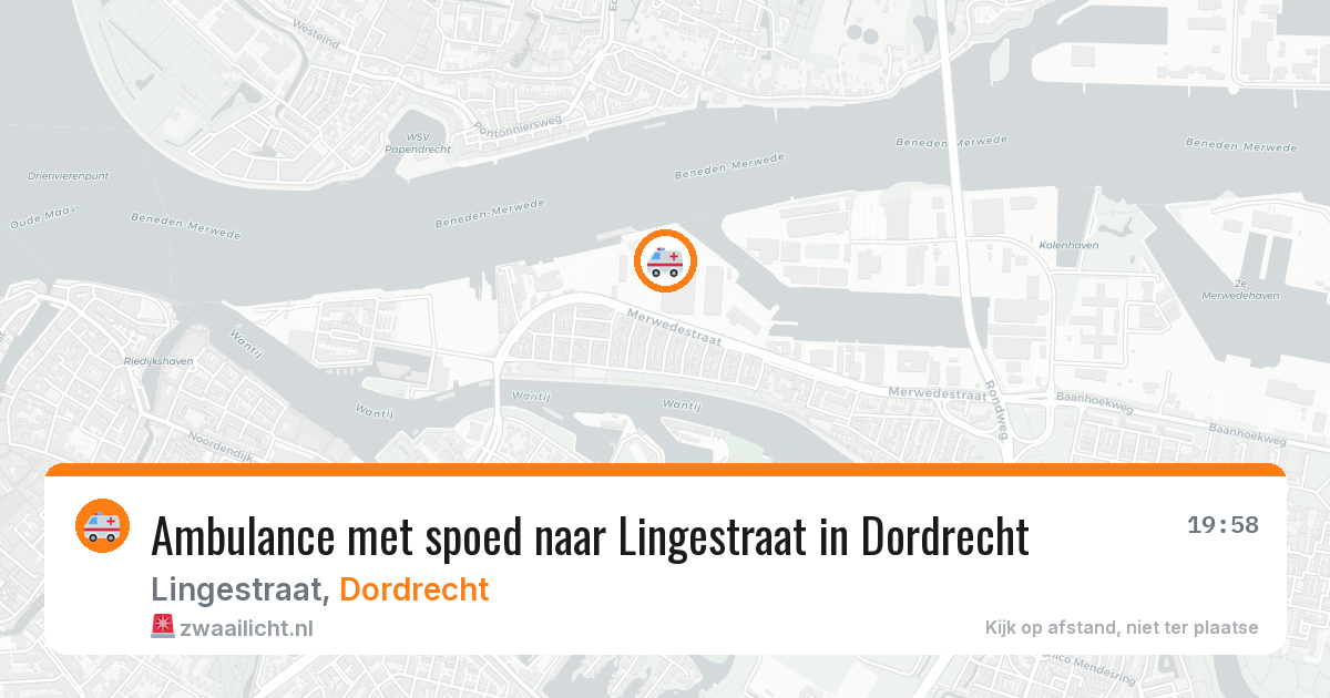 Ambulance met spoed naar Lingestraat in Dordrecht — 20 apr 2026