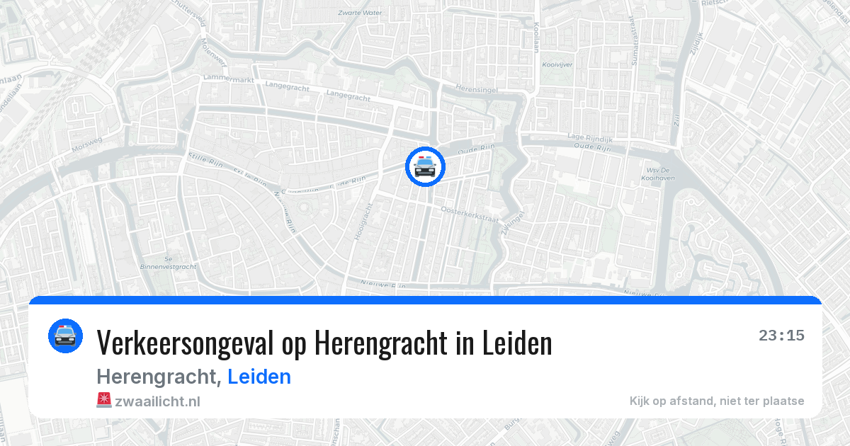 Verkeersongeval op Herengracht in Leiden — 28 jun 2026