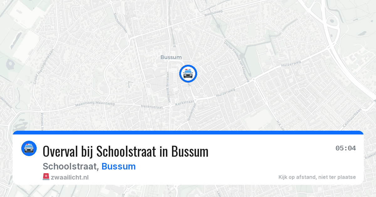 Overval bij Schoolstraat in Bussum — 22 jun 2026