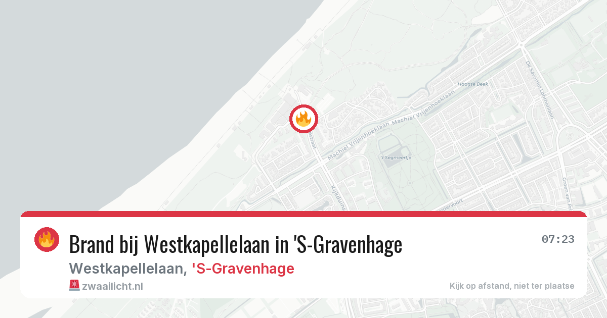 Brand bij Westkapellelaan in 'S-Gravenhage — 6 jul 2026