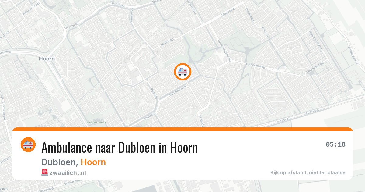 Ambulance naar Dubloen in Hoorn — 2 jul 2026