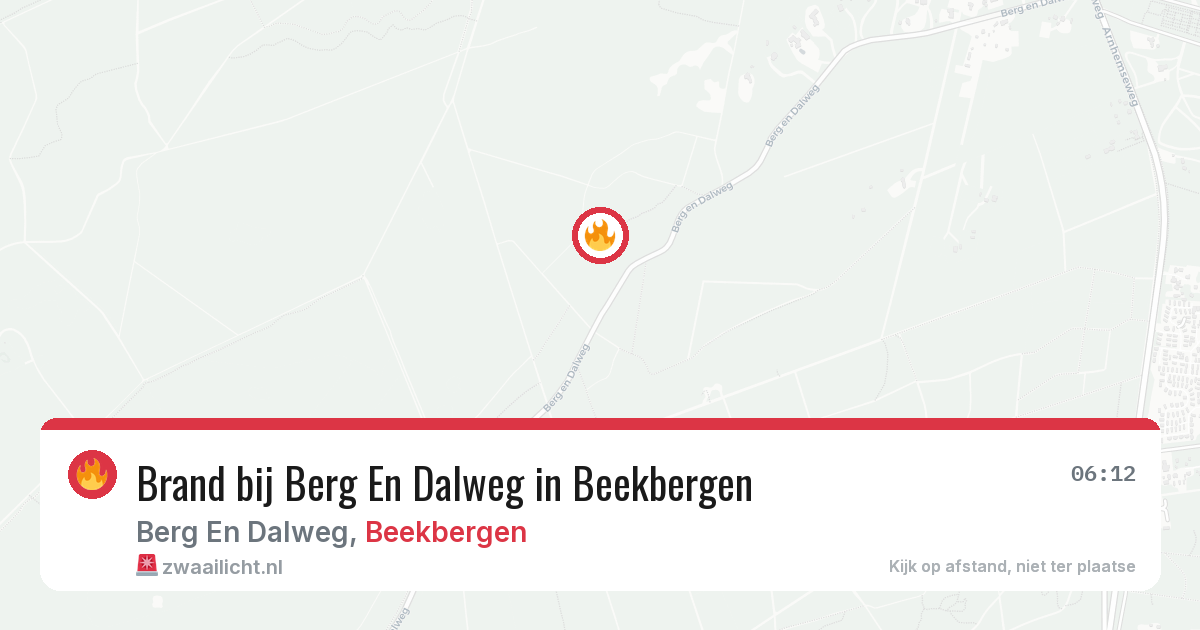 Brand bij Berg En Dalweg in Beekbergen — 29 apr 2026