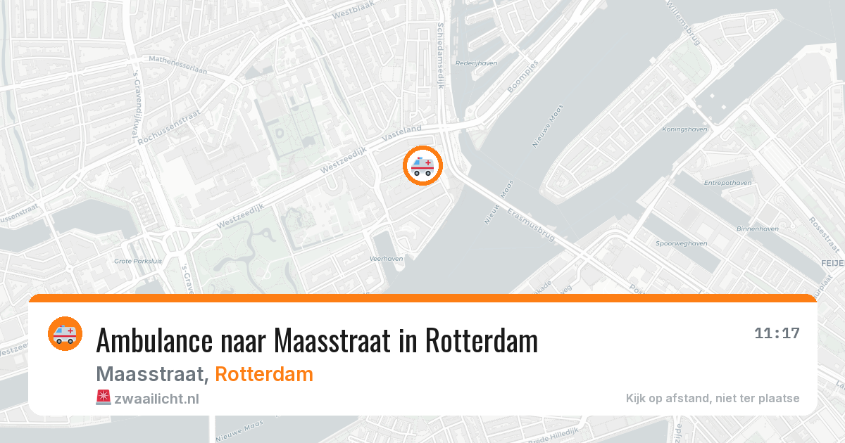 Ambulance naar Maasstraat in Rotterdam — 13 aug 2026