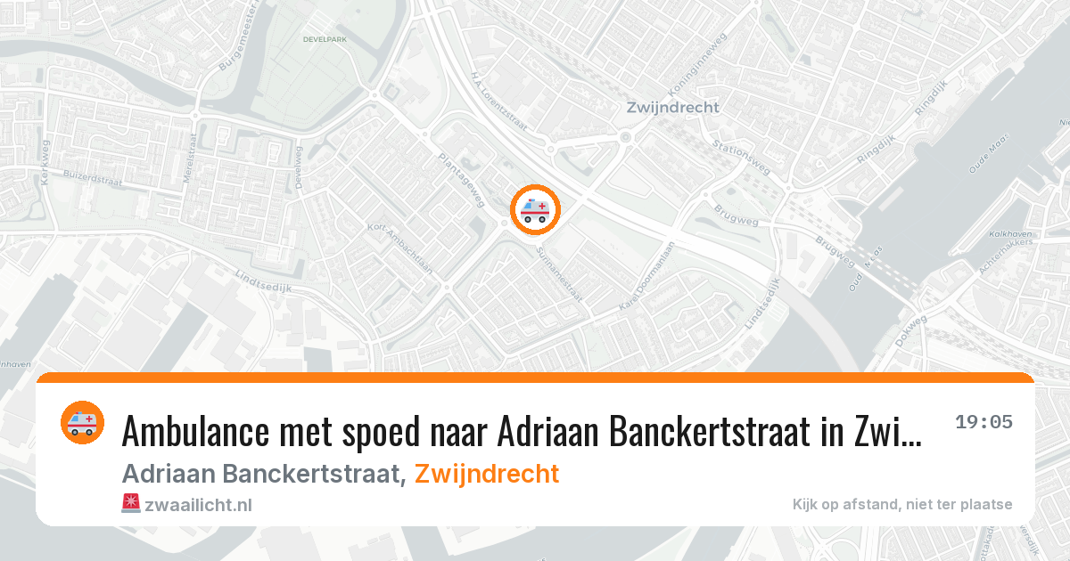 Ambulance met spoed naar Adriaan Banckertstraat in Zwijndrecht — 24 apr 2026