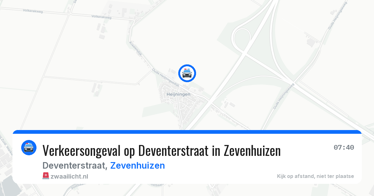 Verkeersongeval op Deventerstraat in Zevenhuizen — 5 aug 2026