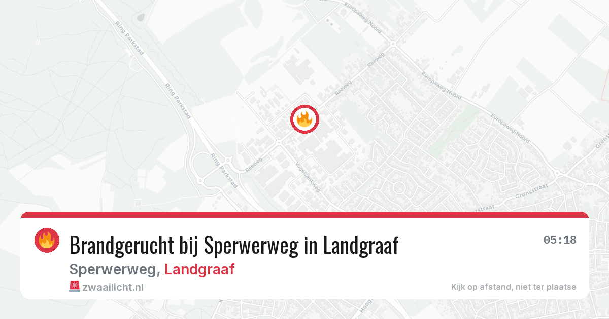 Brandgerucht bij Sperwerweg in Landgraaf — 30 jul 2026