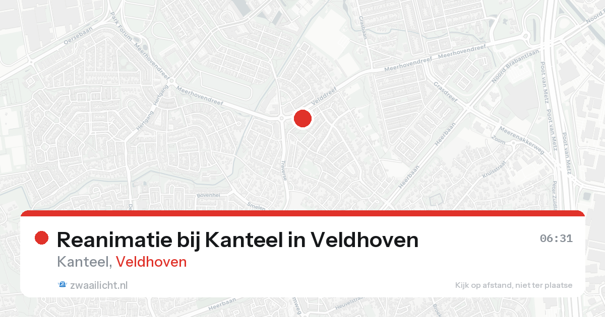 Reanimatie bij Kanteel in Veldhoven — 19 aug 2026