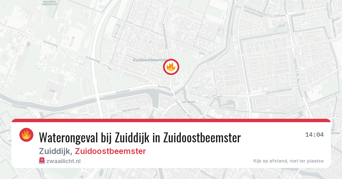 Waterongeval bij Zuiddijk in Zuidoostbeemster — 10 mrt 2026
