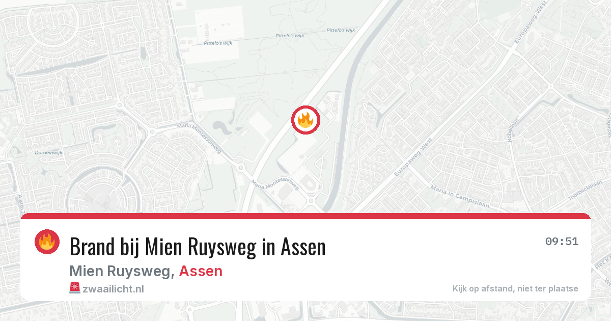 Brand bij Mien Ruysweg in Assen — 23 mei 2026
