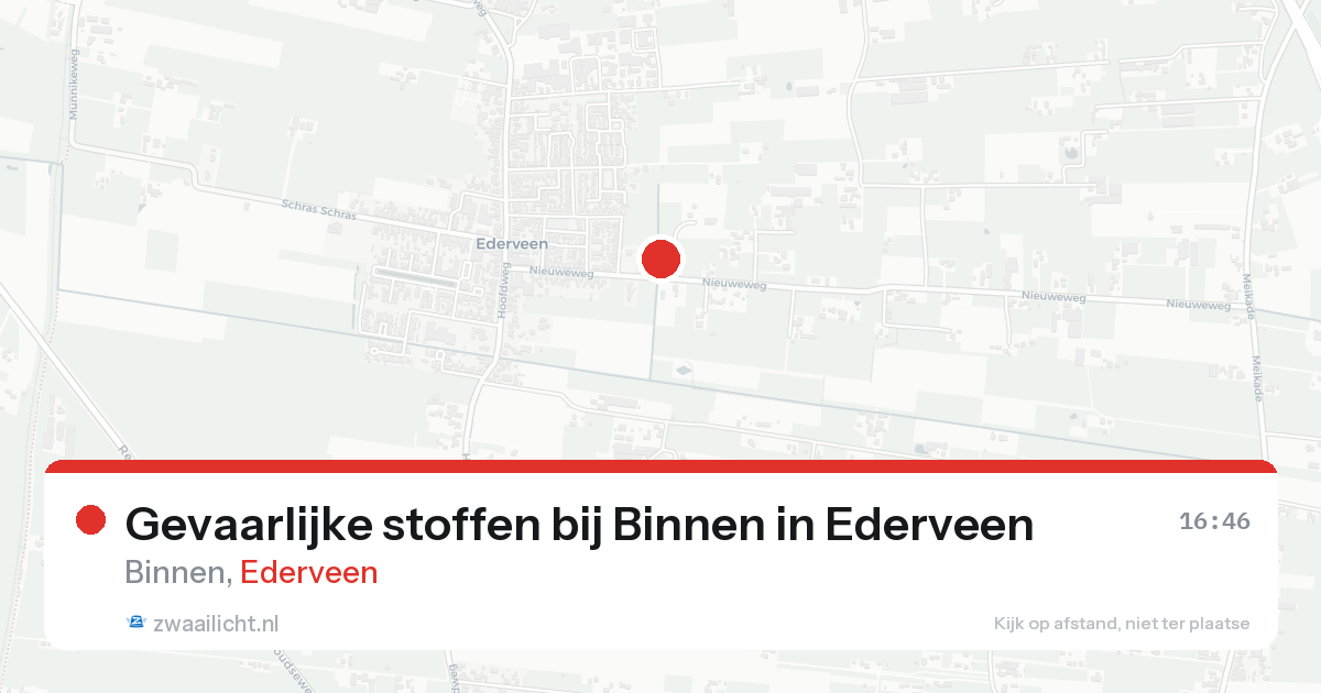Gevaarlijke stoffen bij Binnen in Ederveen — 20 aug 2026