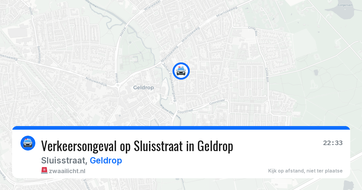 Verkeersongeval op Sluisstraat in Geldrop — 24 apr 2026