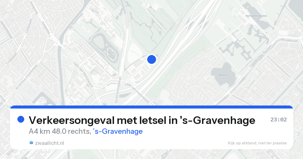 Verkeersongeval met letsel in 's-Gravenhage — 20 aug 2026