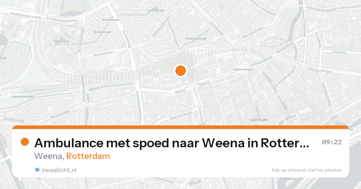 Ambulance met spoed naar Weena in Rotterdam — 8 feb 2026