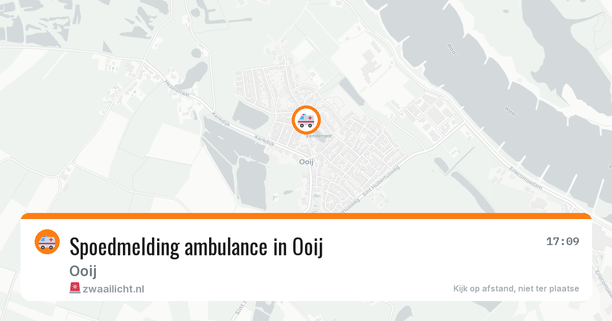 Spoedmelding ambulance in Ooij — 21 mei 2026