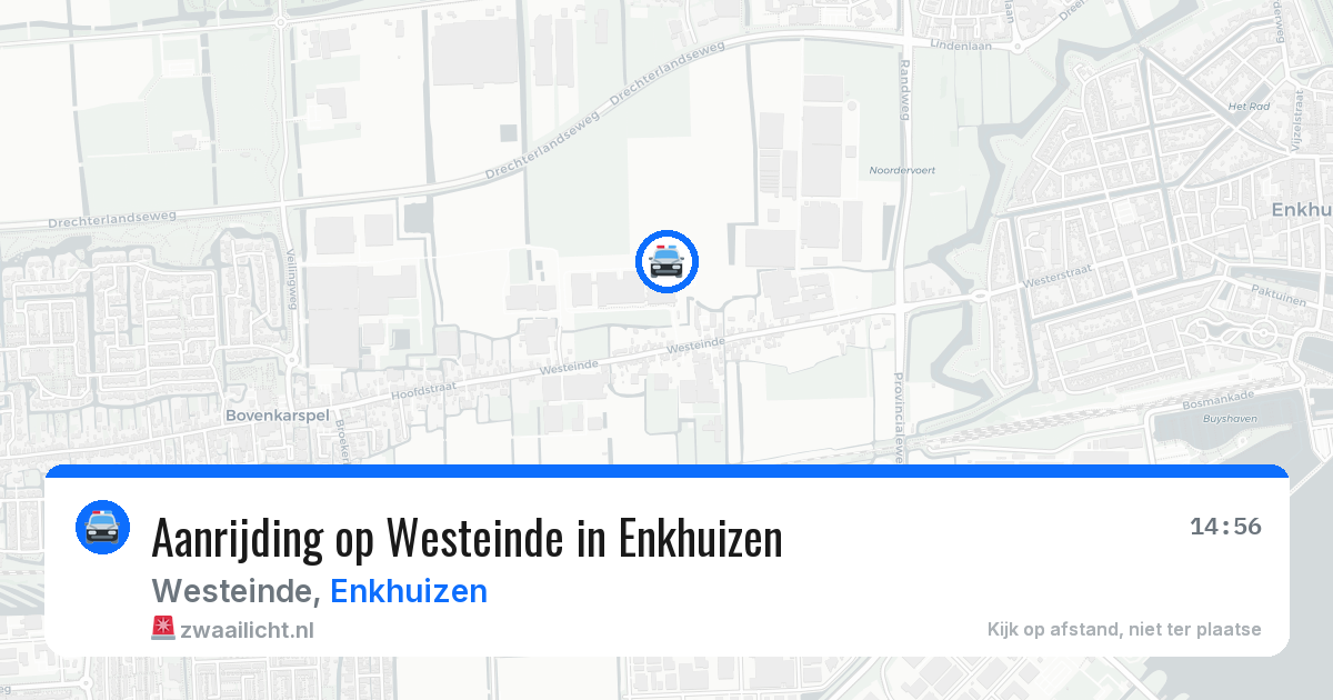 Aanrijding op Westeinde in Enkhuizen — 31 mrt 2026