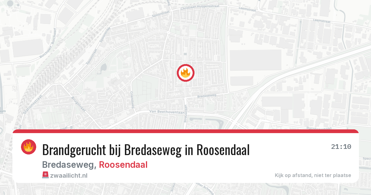 Brandgerucht bij Bredaseweg in Roosendaal — 4 aug 2026