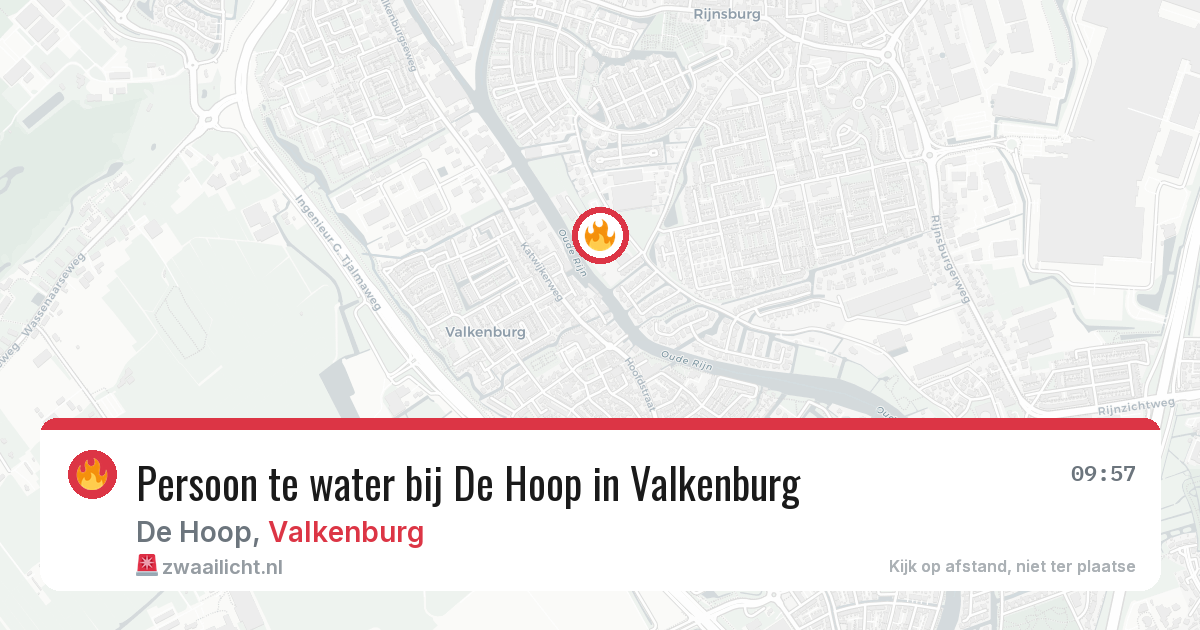 Persoon te water bij De Hoop in Valkenburg — 28 jul 2026