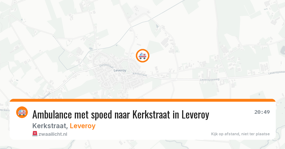 Ambulance met spoed naar Kerkstraat in Leveroy — 4 jun 2026