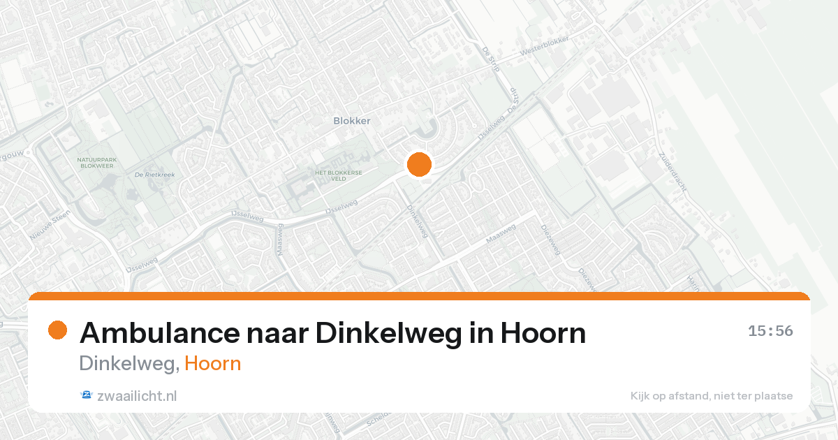 Ambulance naar Dinkelweg in Hoorn — 23 aug 2026