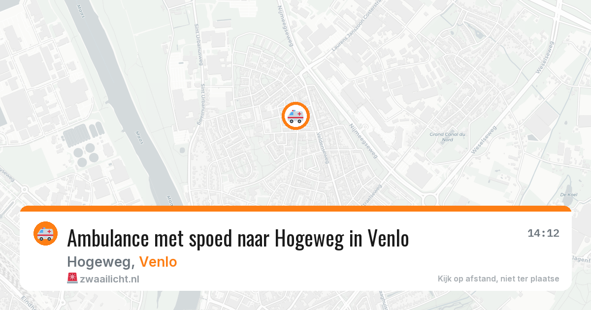 Ambulance met spoed naar Hogeweg in Venlo — 16 jul 2026