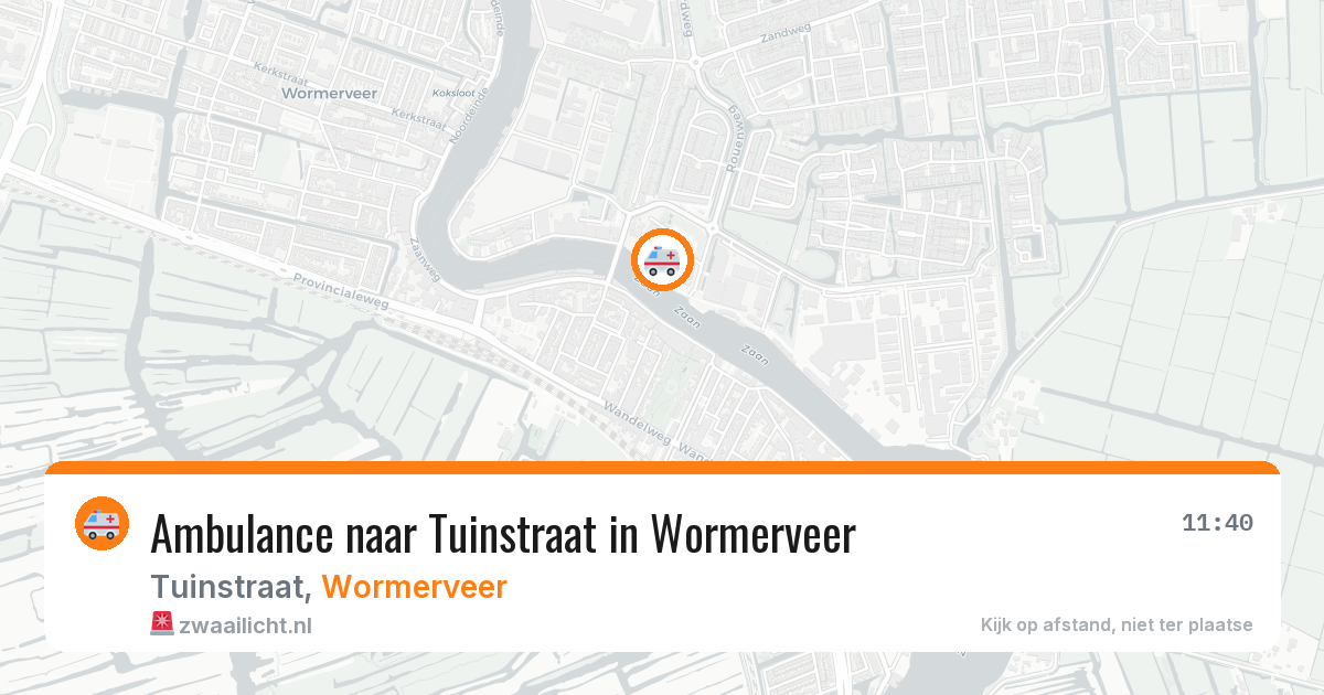 Ambulance naar Tuinstraat in Wormerveer — 29 apr 2026