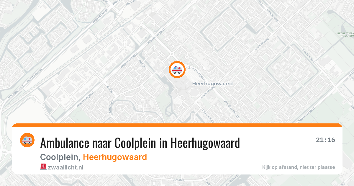 Ambulance naar Coolplein in Heerhugowaard — 18 mrt 2026