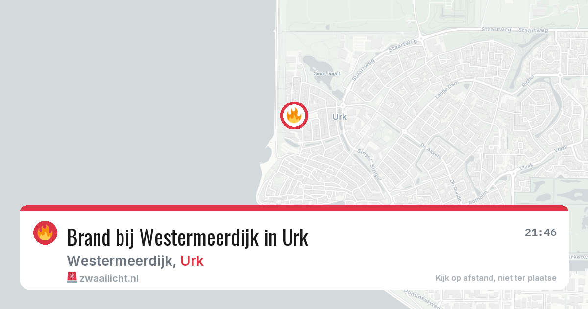 Brand bij Westermeerdijk in Urk — 8 apr 2026
