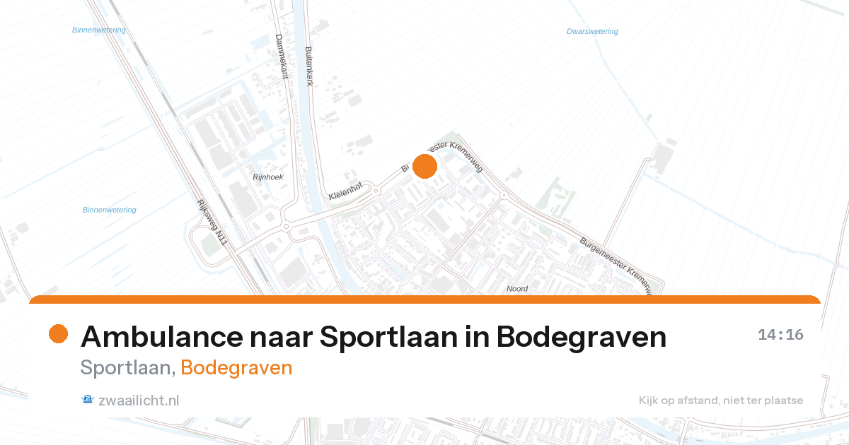 Ambulance naar Sportlaan in Bodegraven — 21 feb 2026