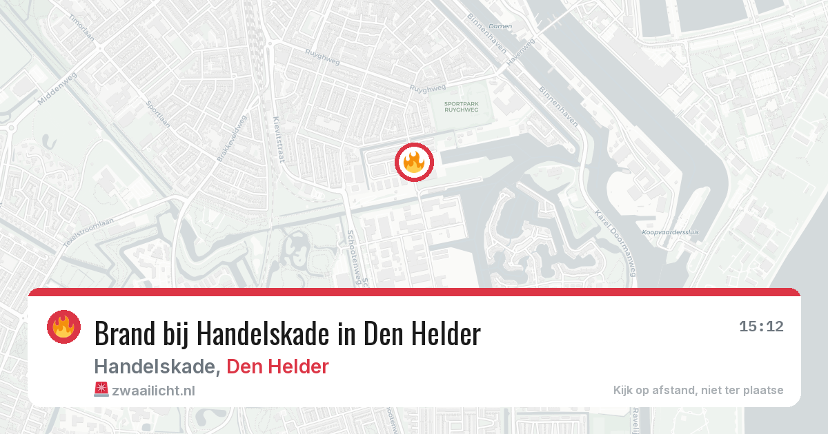 Brand bij Handelskade in Den Helder — 1 jul 2026