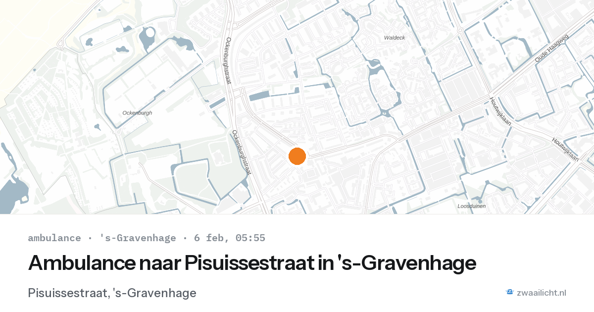 Ambulance naar Pisuissestraat in 's-Gravenhage — 6 feb 2026