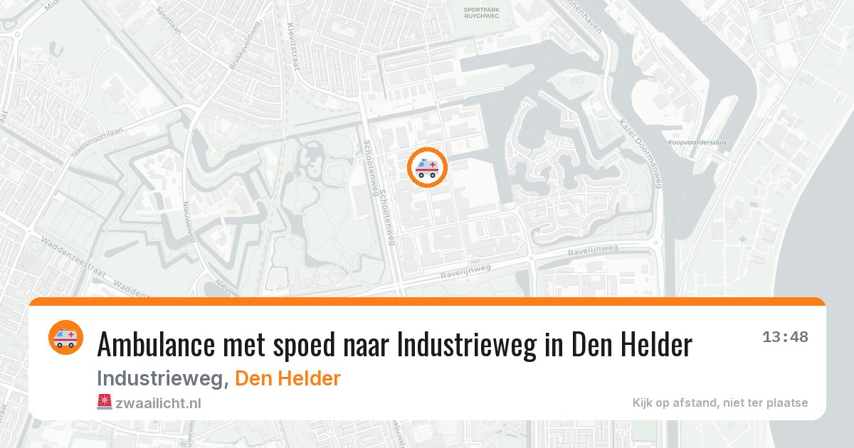 Ambulance met spoed naar Industrieweg in Den Helder — 8 jun 2026