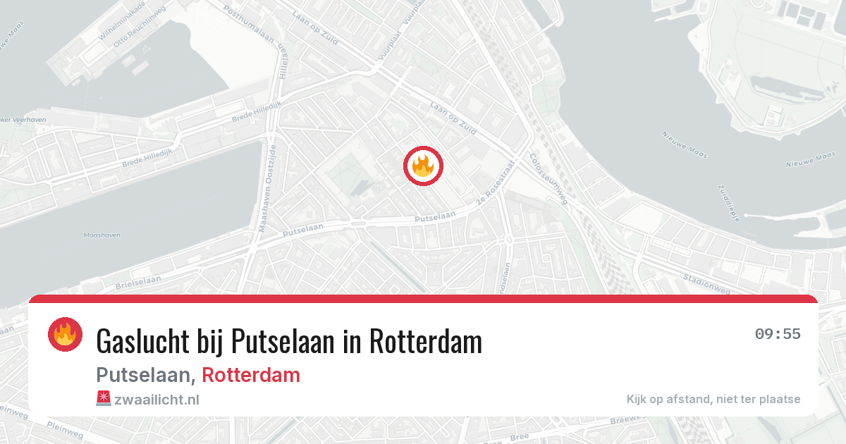 Gaslucht bij Putselaan in Rotterdam — 9 jun 2026