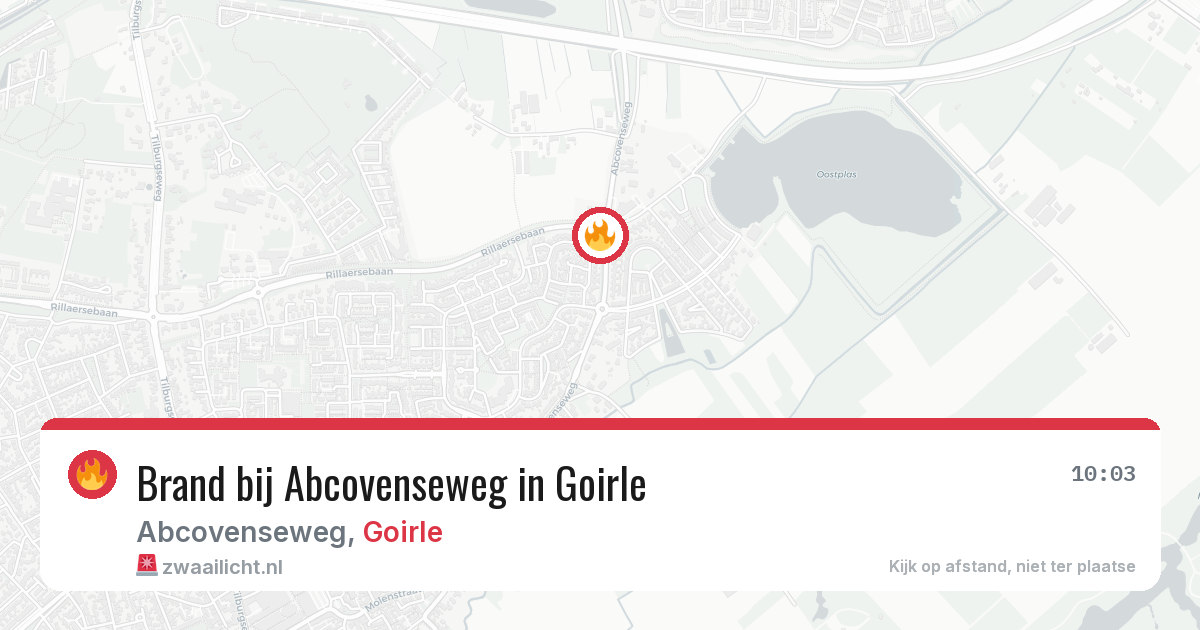 Brand bij Abcovenseweg in Goirle — 28 jun 2026
