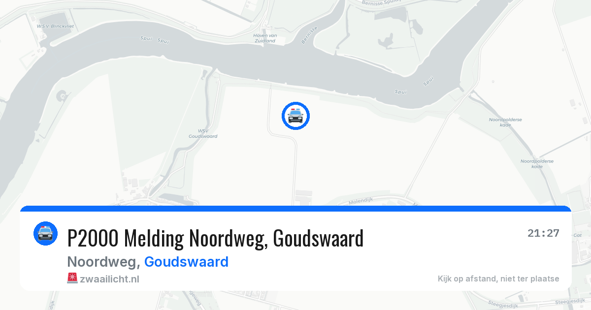 P2000 Melding Noordweg, Goudswaard — 13 aug 2026