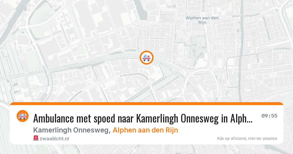 Ambulance met spoed naar Kamerlingh Onnesweg in Alphen aan den Rijn — 1 apr 2026