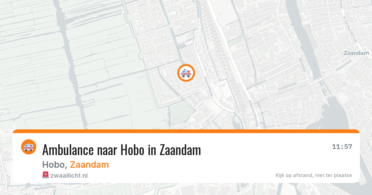 Ambulance naar Hobo in Zaandam — 12 jul 2026