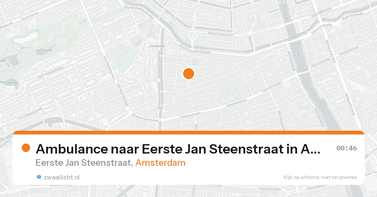 Ambulance naar Eerste Jan Steenstraat in Amsterdam — 23 aug 2026